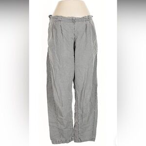 Urban Outfitters Linen Blend Pleated Front Pants, Summer, Gray, Women’s